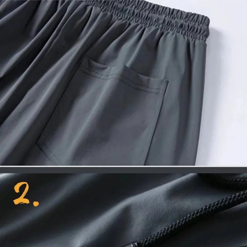 Sommer schnelltrocknende Ice Silk Freizeithose für Herren