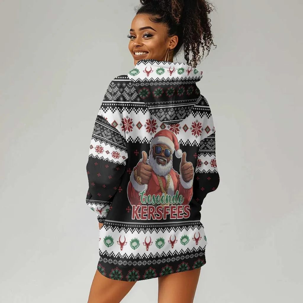 South Africa Christmas Hoodie Dress Hip Hop Santa Claus LT05