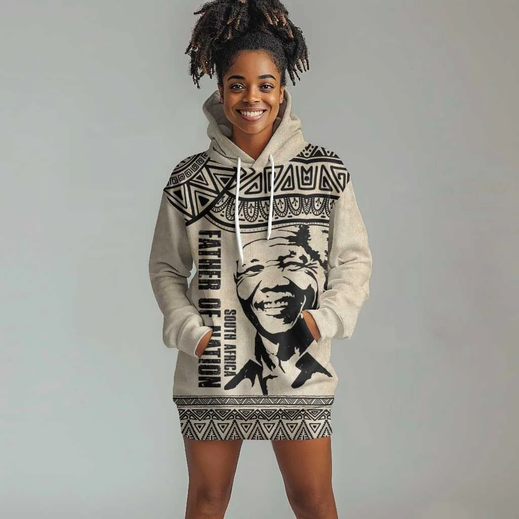 South Africa Nelson Mandela - Father Of Nation Hoodie Dress Vintage African Pattern LT14