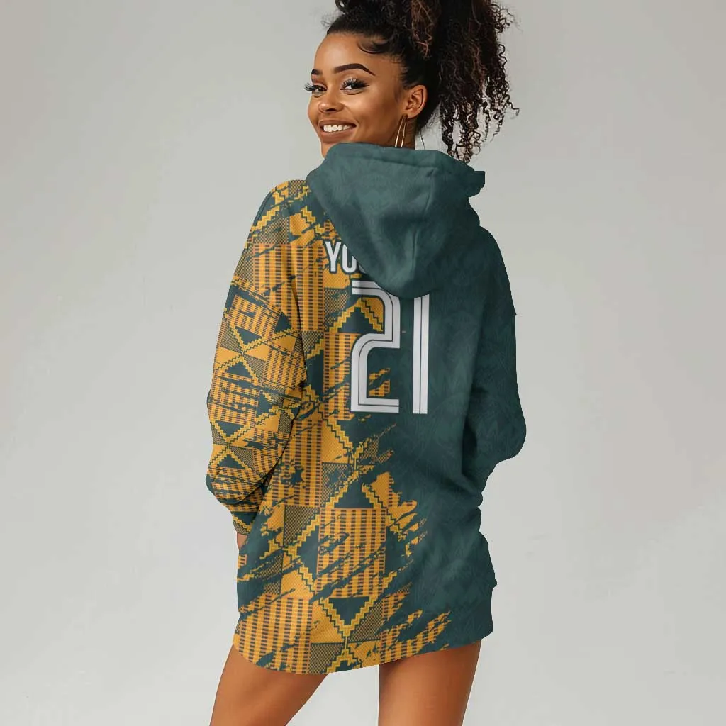 South Africa Rugby Custom Hoodie Dress Afro Springboks Mascot Sporty Version LT9