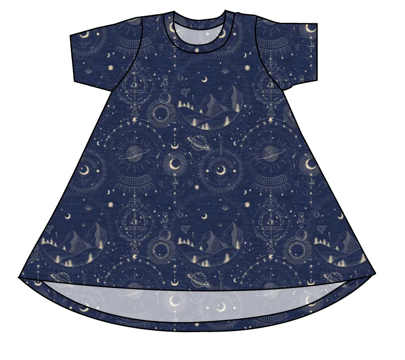 Space Explorer Basic T-Shirt Dress