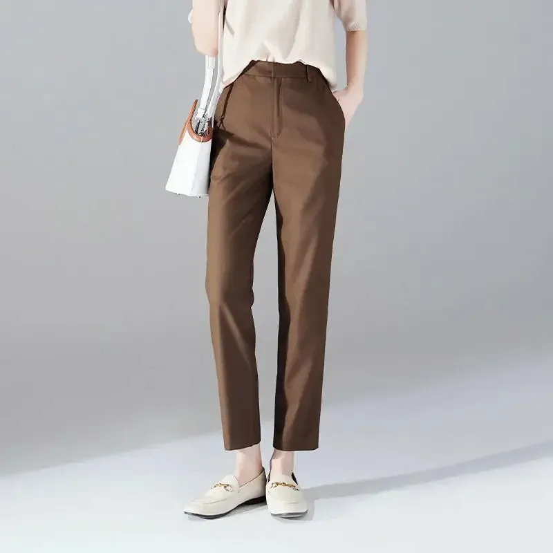 Spring Autumn Pencil Trousers Trouser Suits Vintage