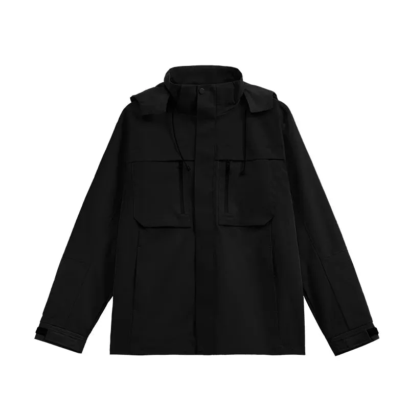 Spring Colorblock Hiking Hooded Jacket