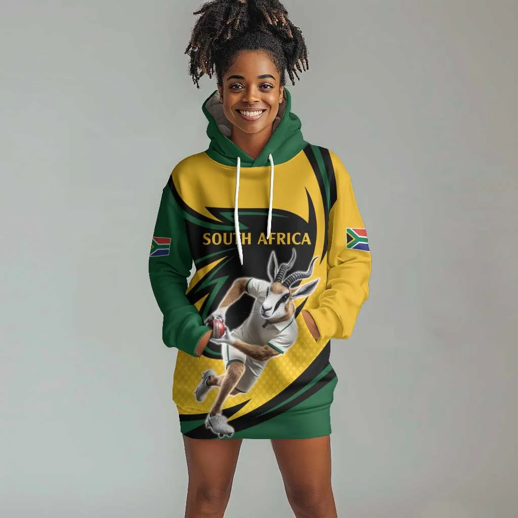 Springbok South Africa Cricket Custom Hoodie Dress Unique Pattern LT9