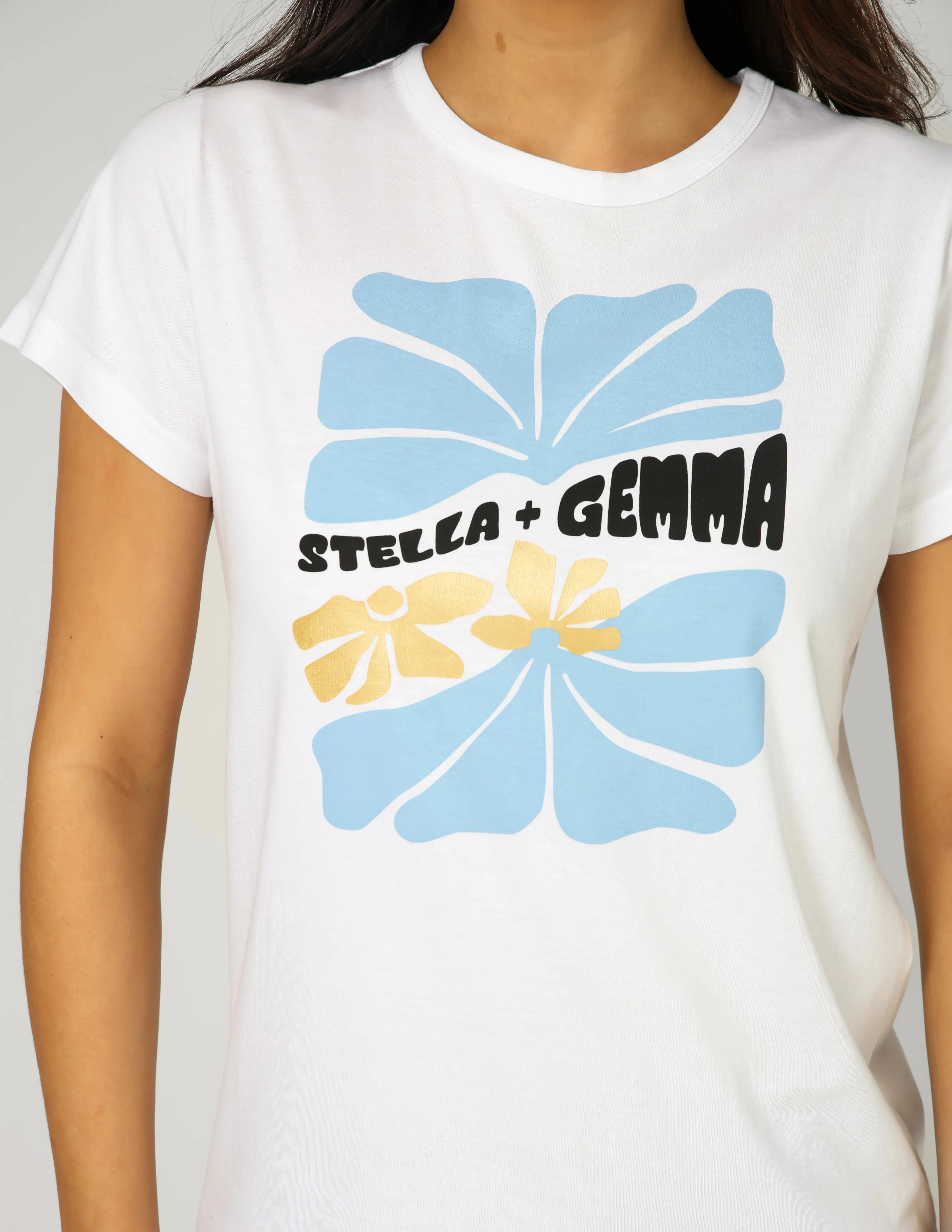 Stella   Gemma T-Shirt - White Just Keep Growing