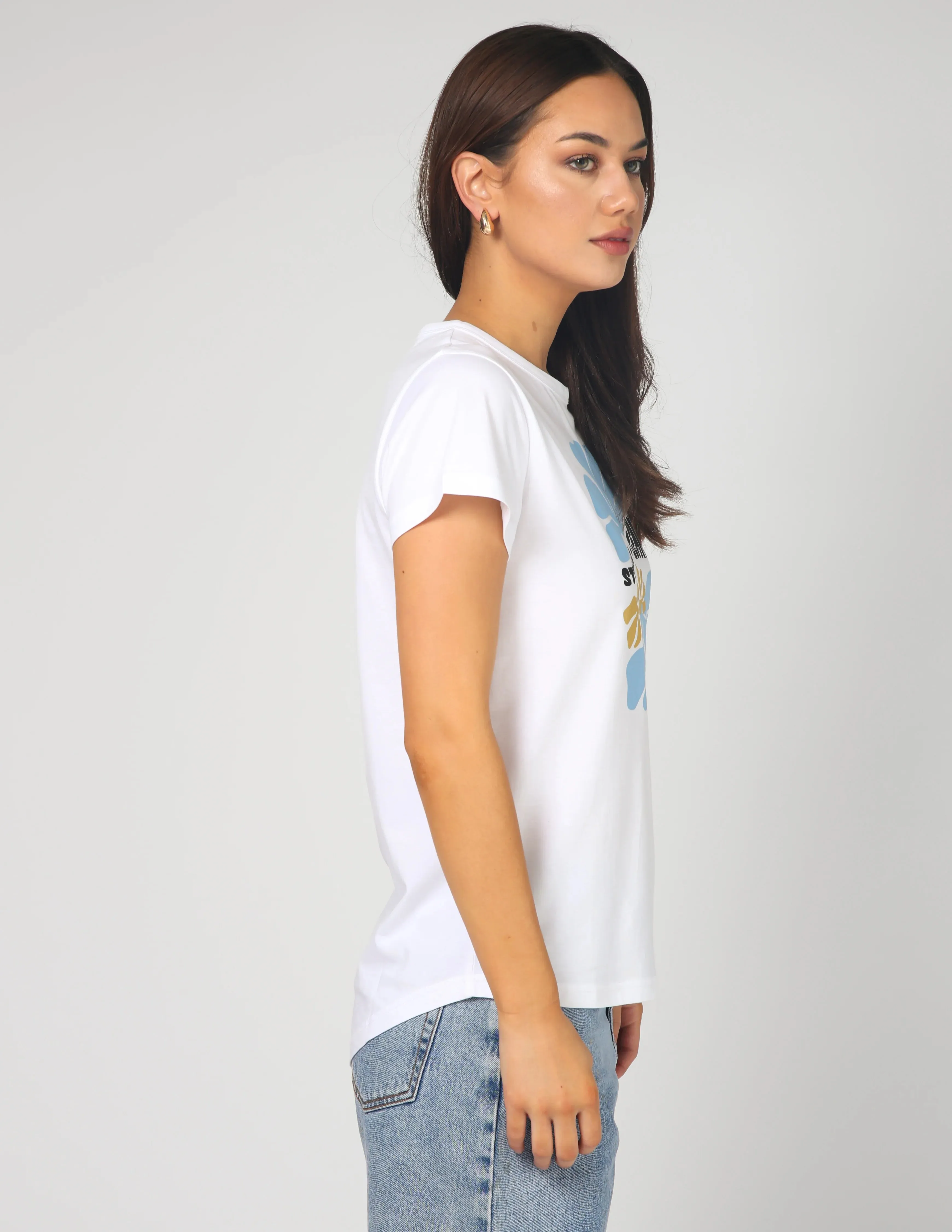 Stella   Gemma T-Shirt - White Just Keep Growing