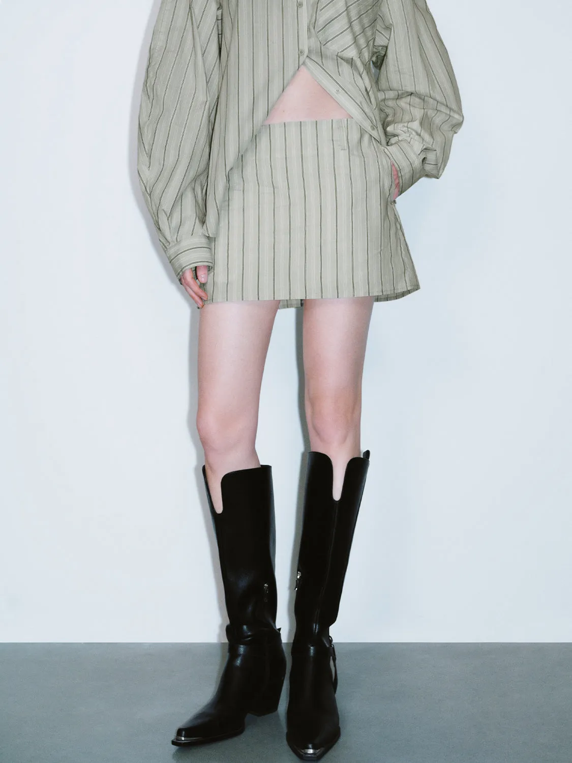 Striped Mini Skirts