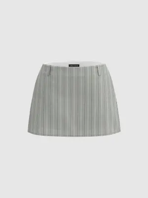 Striped Mini Skirts