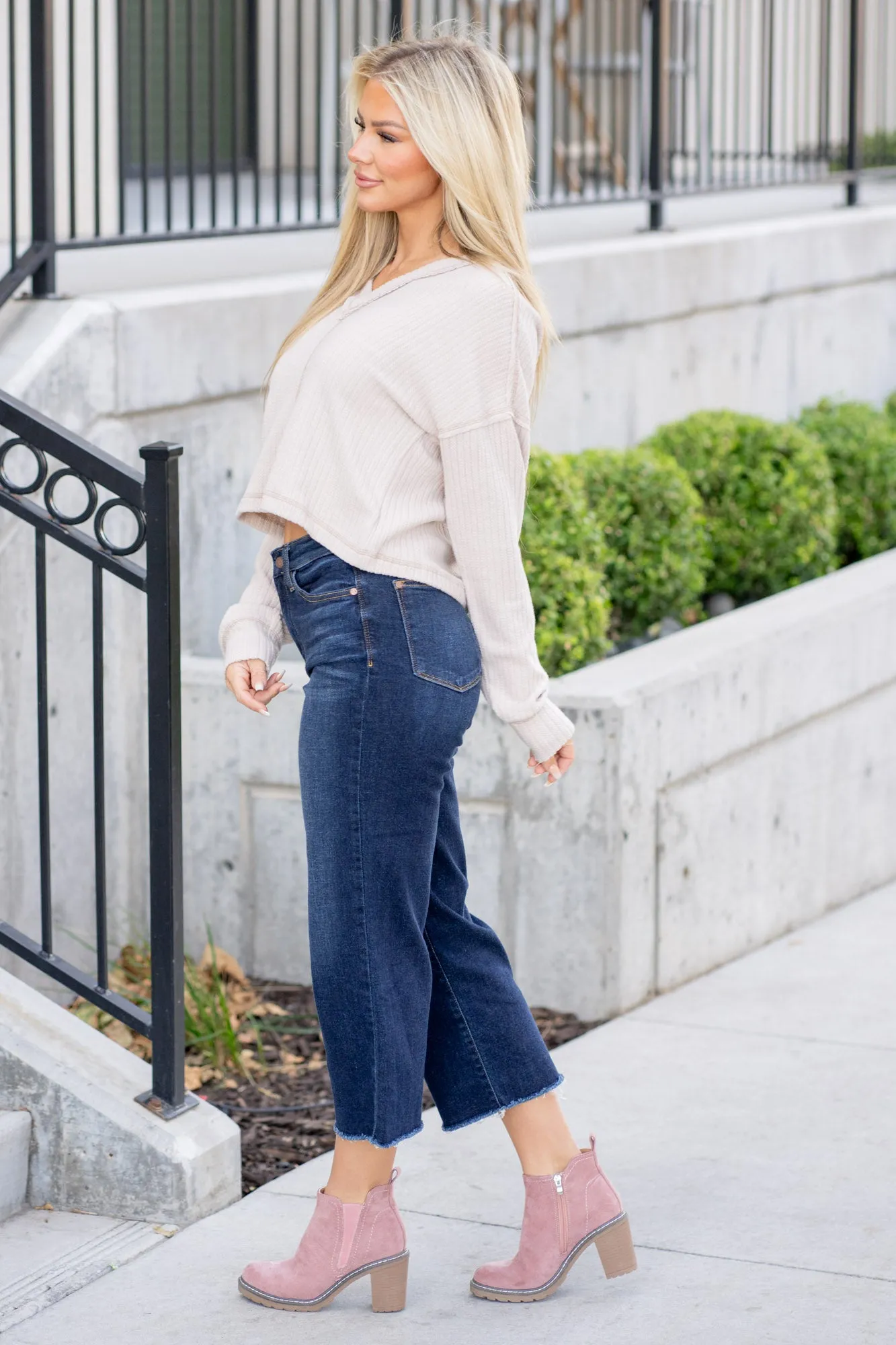 Sunday Chill High Rise Cropped Wide Leg Regular & Plus Sizes