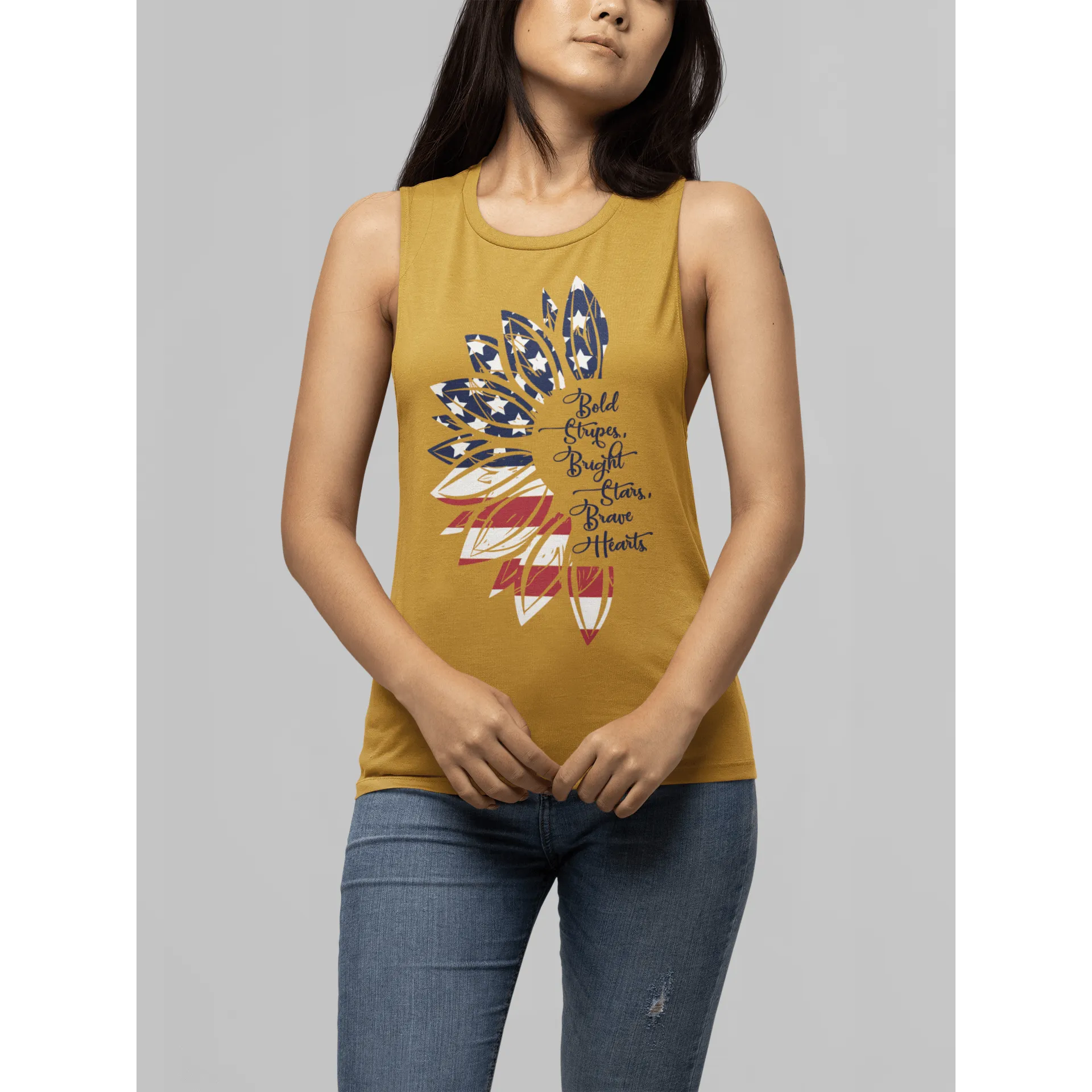 Sunflower Patriot Muscle Tank