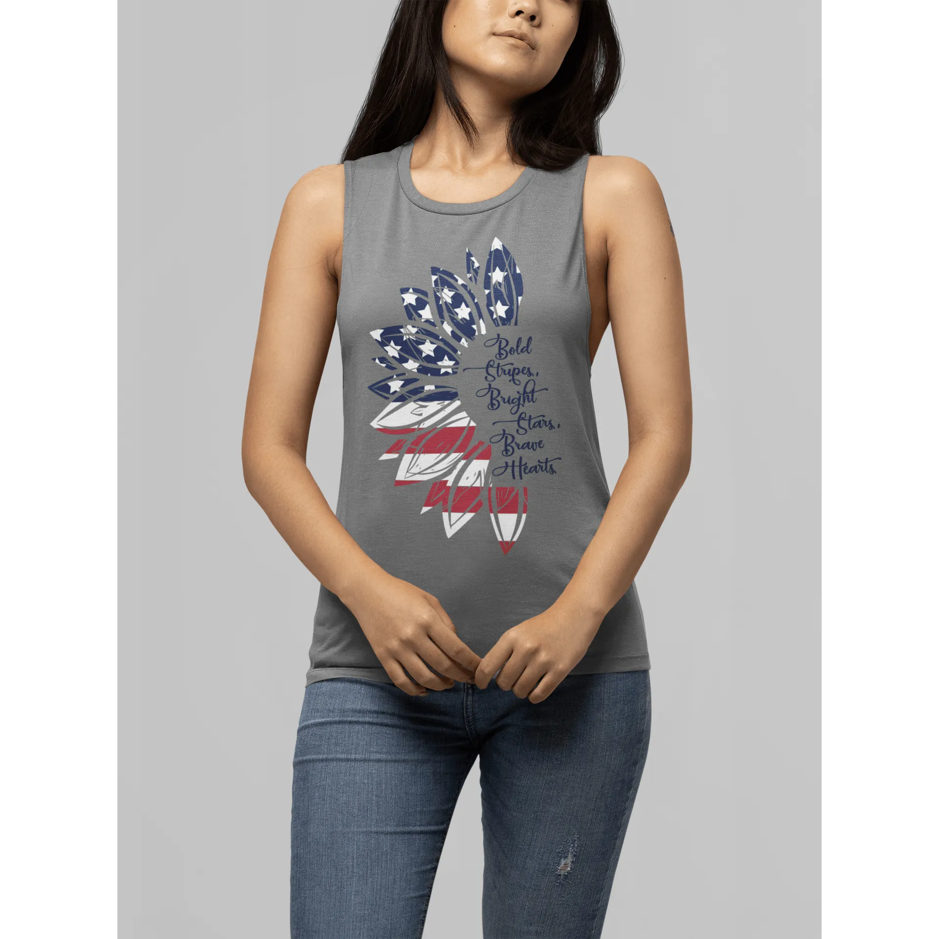 Sunflower Patriot Muscle Tank