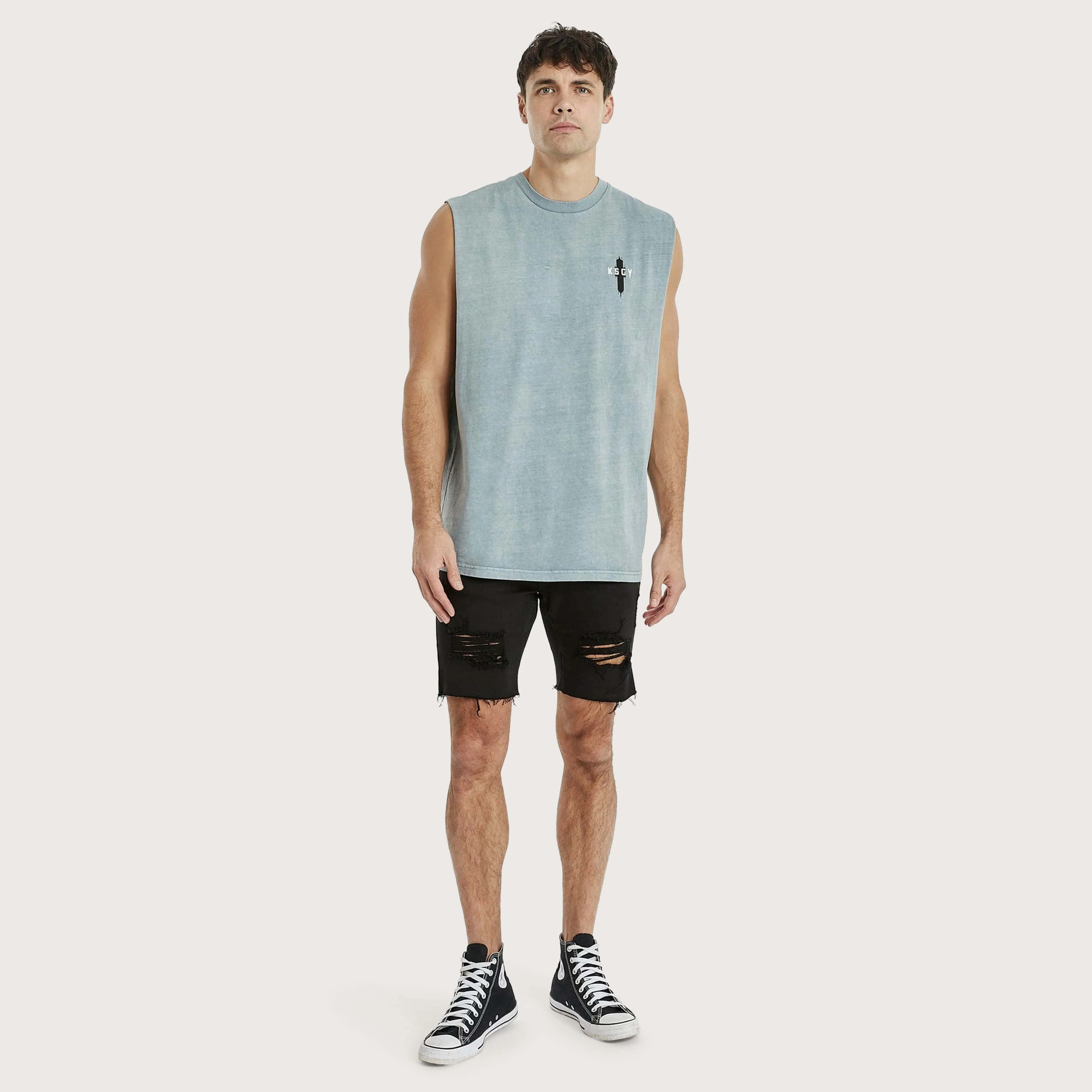 Sunset Relaxed Muscle Tee Pigment Lead