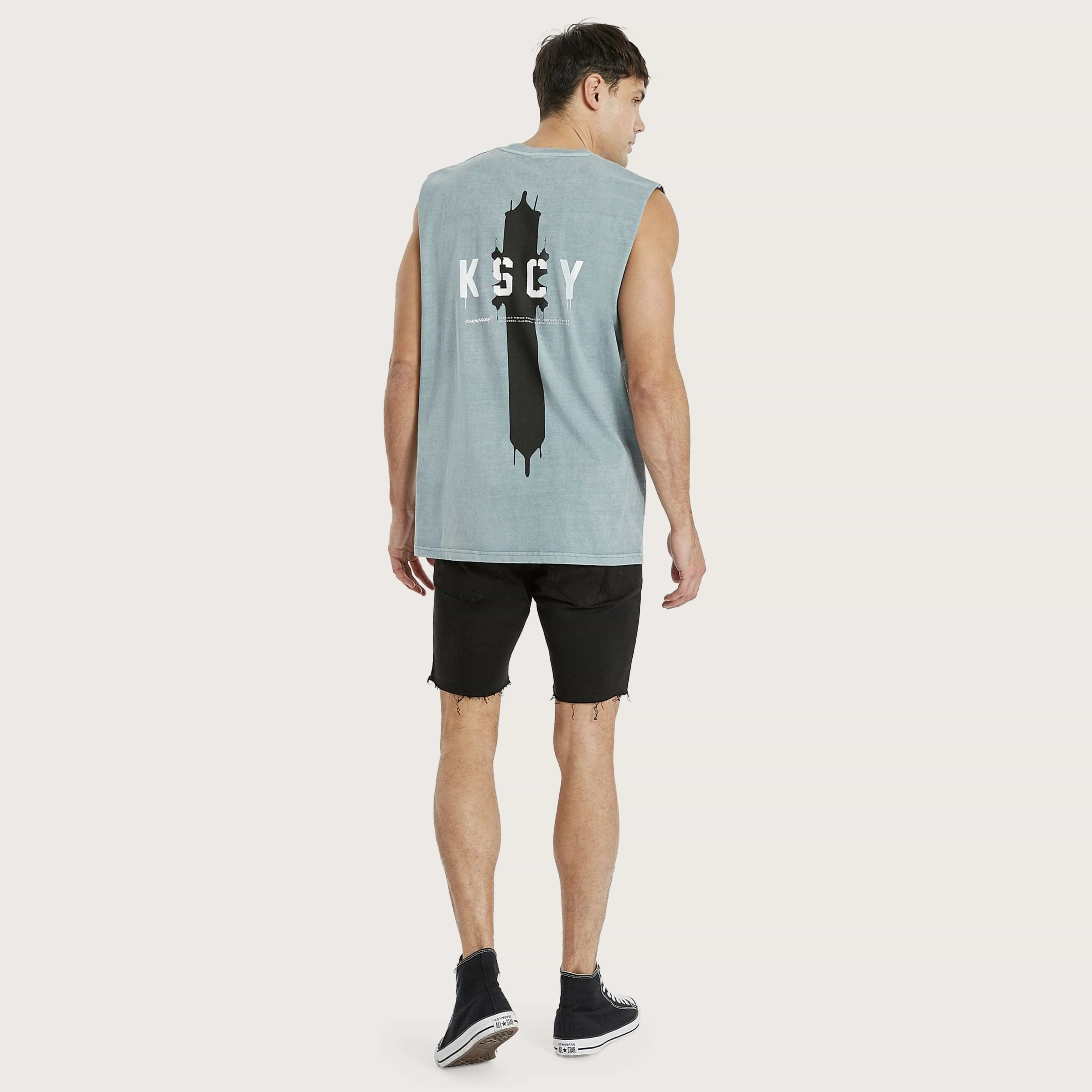 Sunset Relaxed Muscle Tee Pigment Lead