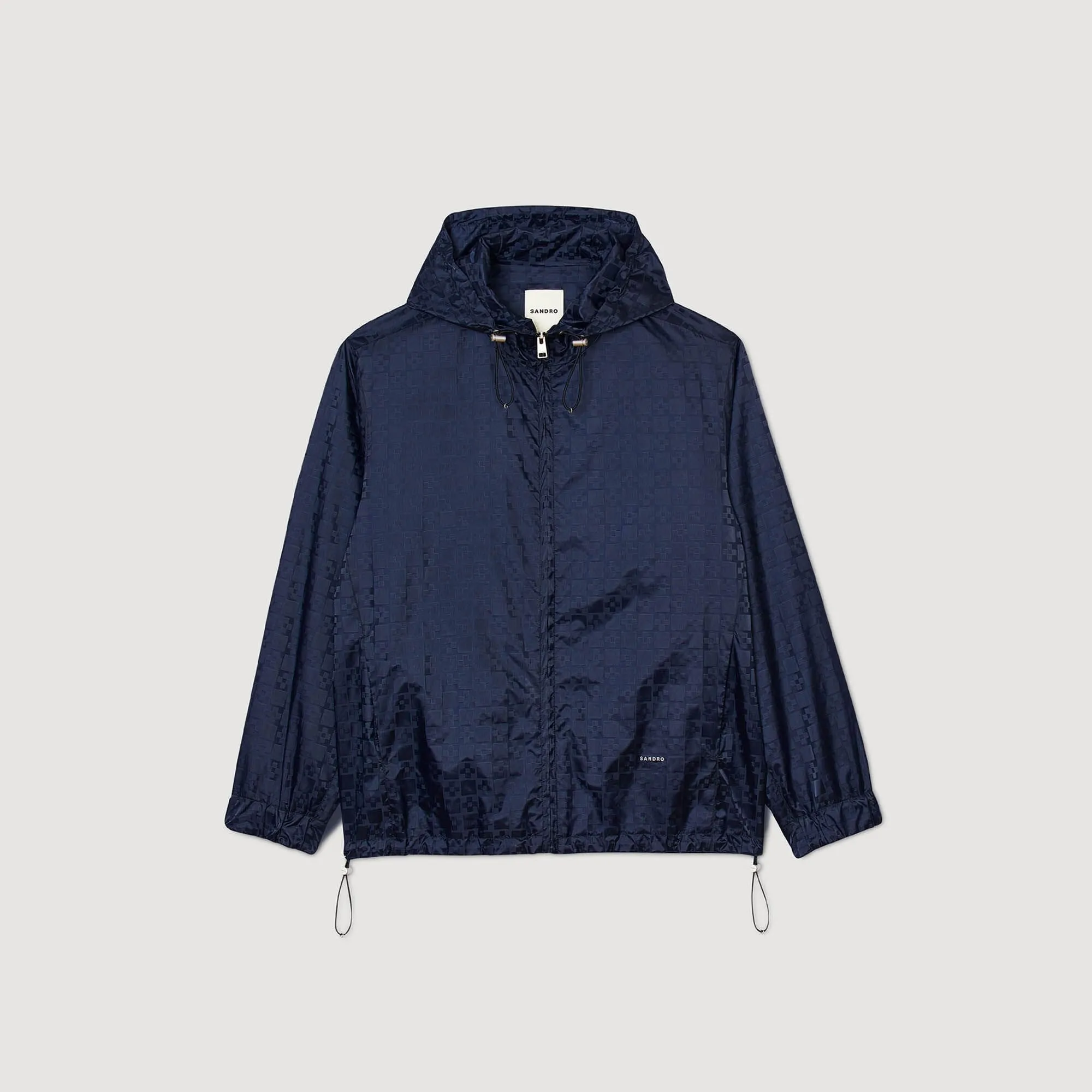 Surf Squarecross Nylon Jacquard Leger Square Cross Nylon Jacket Midnight Blue