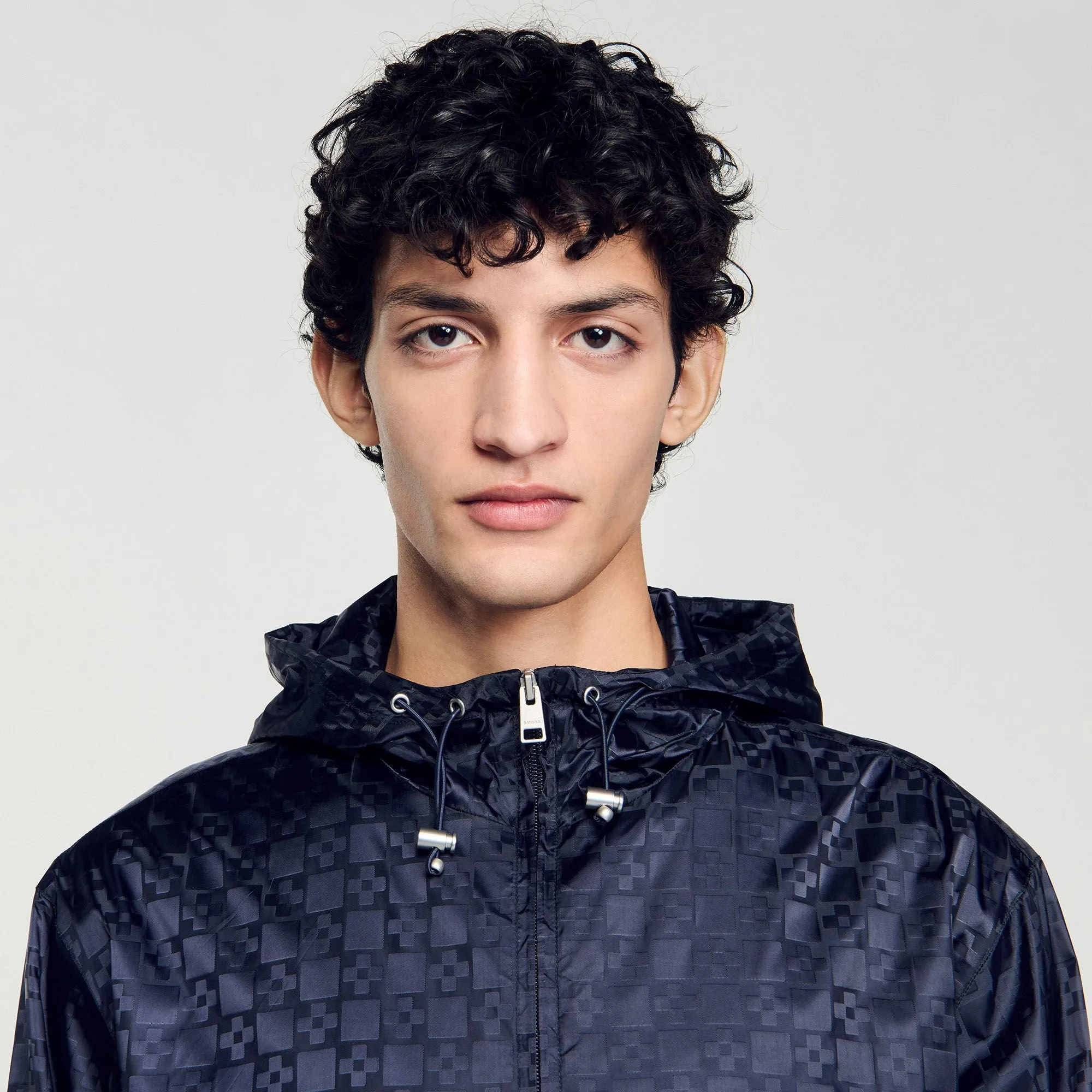 Surf Squarecross Nylon Jacquard Leger Square Cross Nylon Jacket Midnight Blue