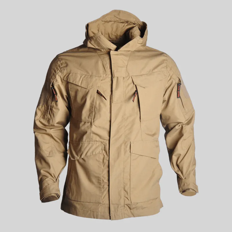 Tactical Windbreaker Mid-Length Men'S Jacket Waterproof