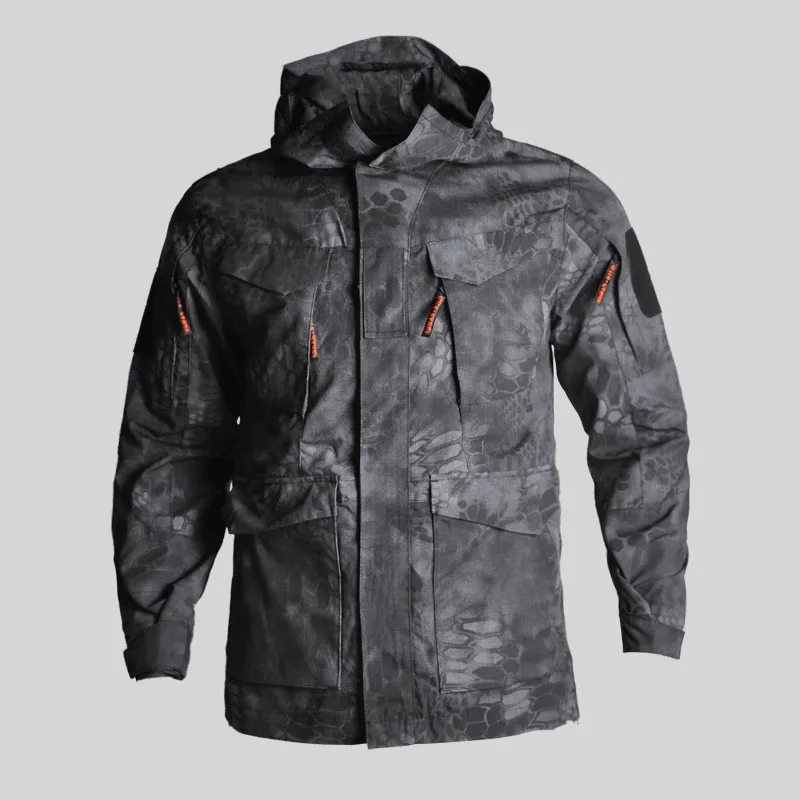 Tactical Windbreaker Mid-Length Men'S Jacket Waterproof