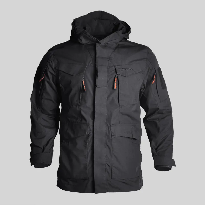Tactical Windbreaker Mid-Length Men'S Jacket Waterproof