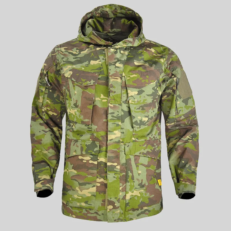 Tactical Windbreaker Mid-Length Men'S Jacket Waterproof