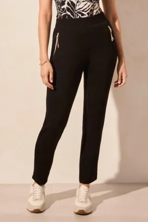 Techno Lux Contrast Trim Pull On Ankle Pant