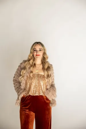 tenille top in champagne