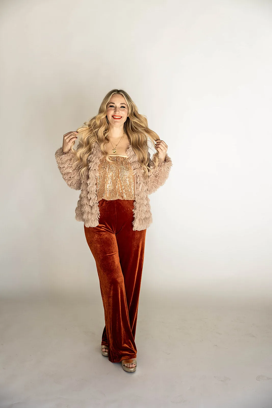 tenille top in champagne