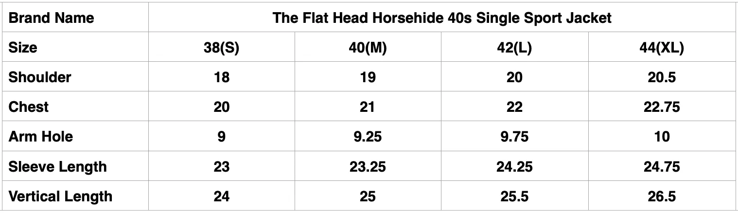 The Flat Head Horsehide 40s Single Sport Jacket (Wine Tea-cored)