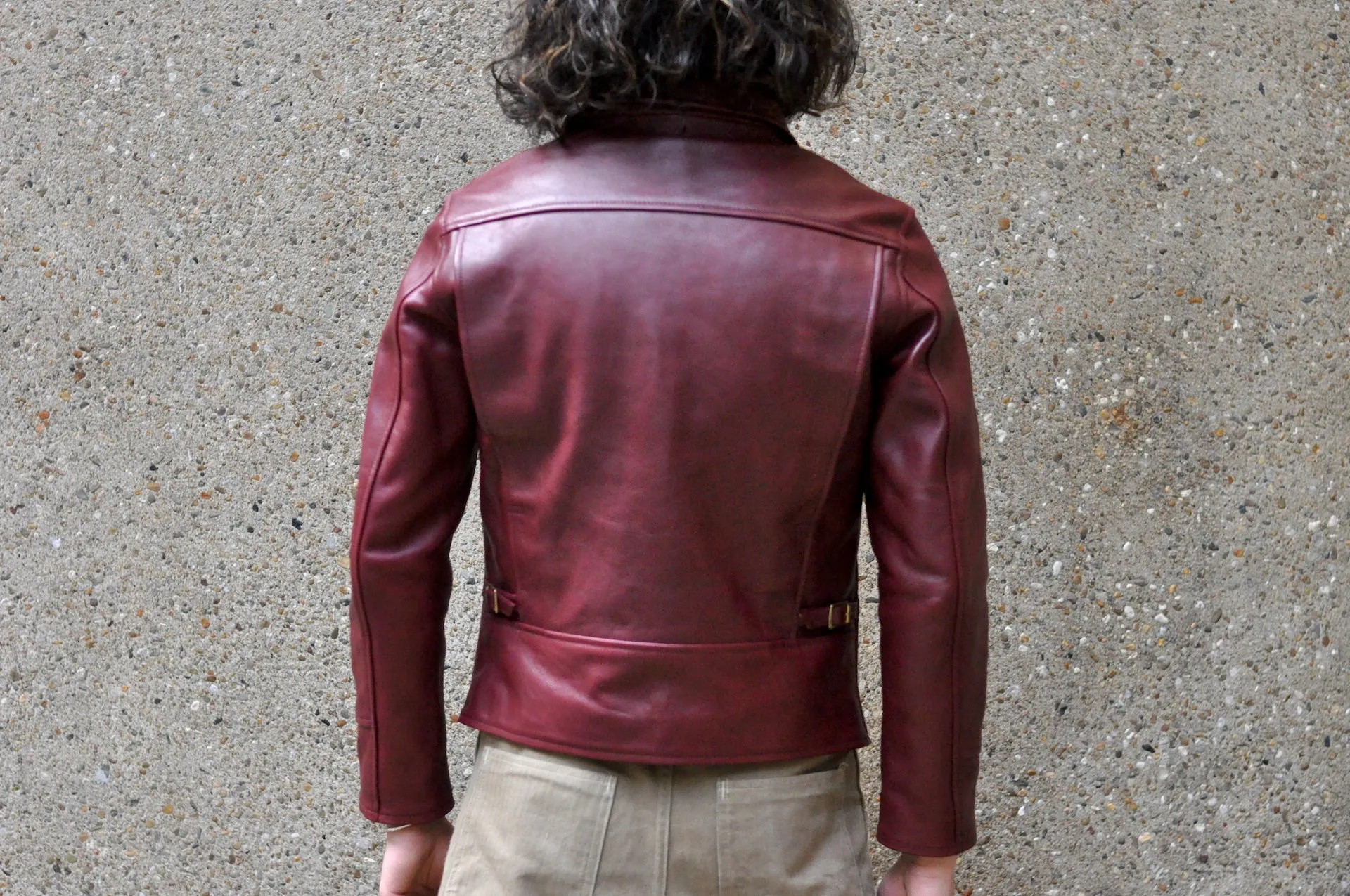 The Flat Head Horsehide 40s Single Sport Jacket (Wine Tea-cored)