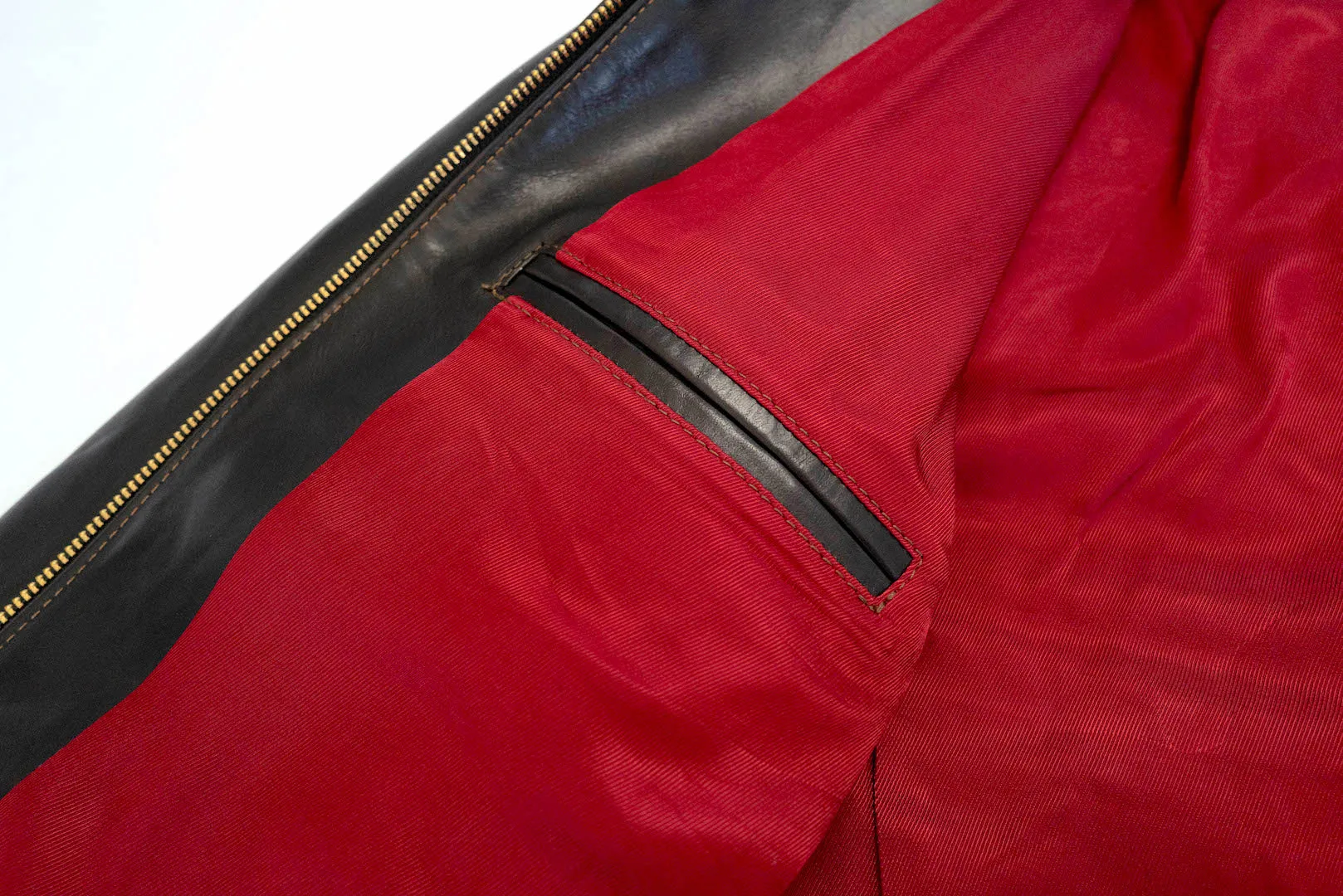 The Flat Head Horsehide 50s Single Riders Jacket (Black Tea-Cored)