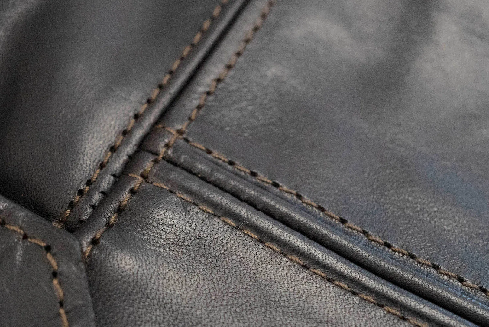 The Flat Head Horsehide 50s Single Riders Jacket (Black Tea-Cored)