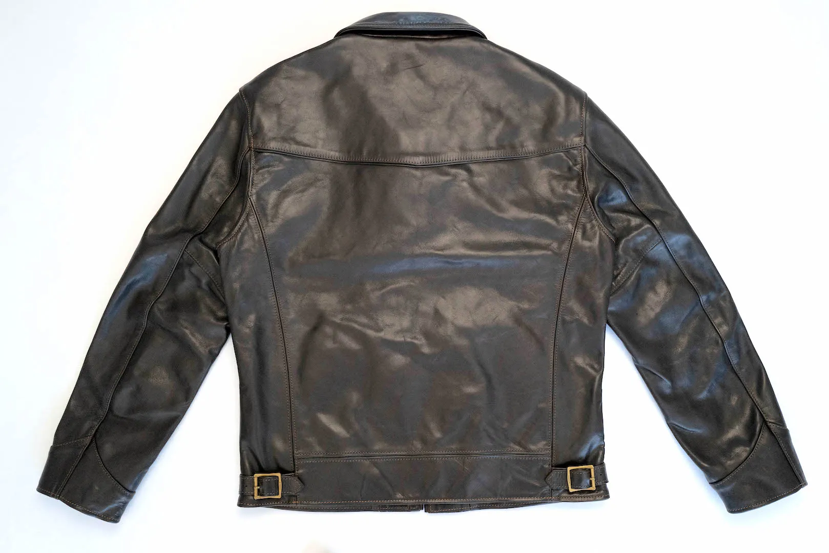 The Flat Head Horsehide 50s Single Riders Jacket (Black Tea-Cored)