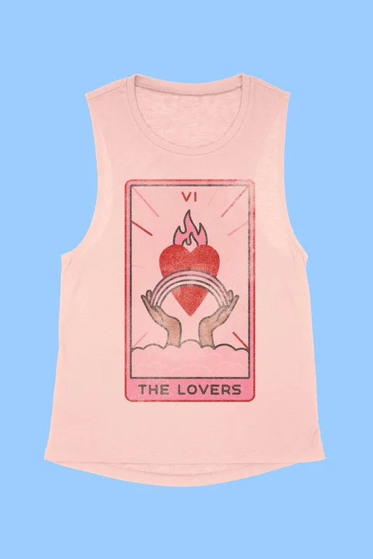 THE LOVERS TARROT GRAPHIC MUSCLE TANK