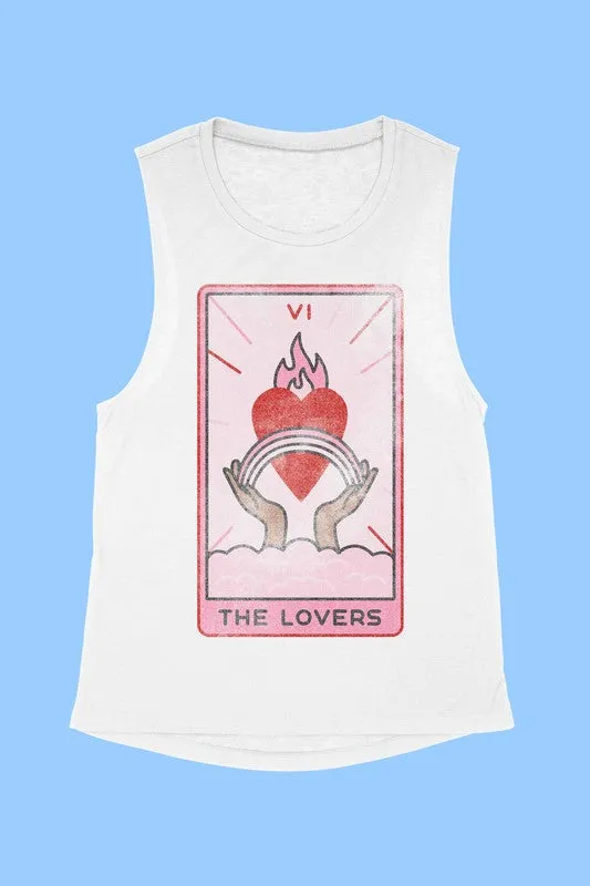 THE LOVERS TARROT GRAPHIC MUSCLE TANK