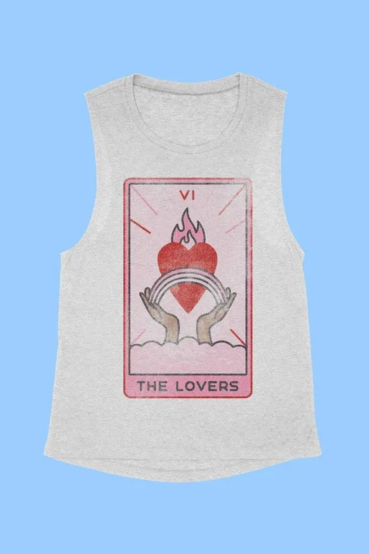 THE LOVERS TARROT GRAPHIC MUSCLE TANK