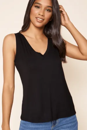 The Perfect V Neck Tank - Black