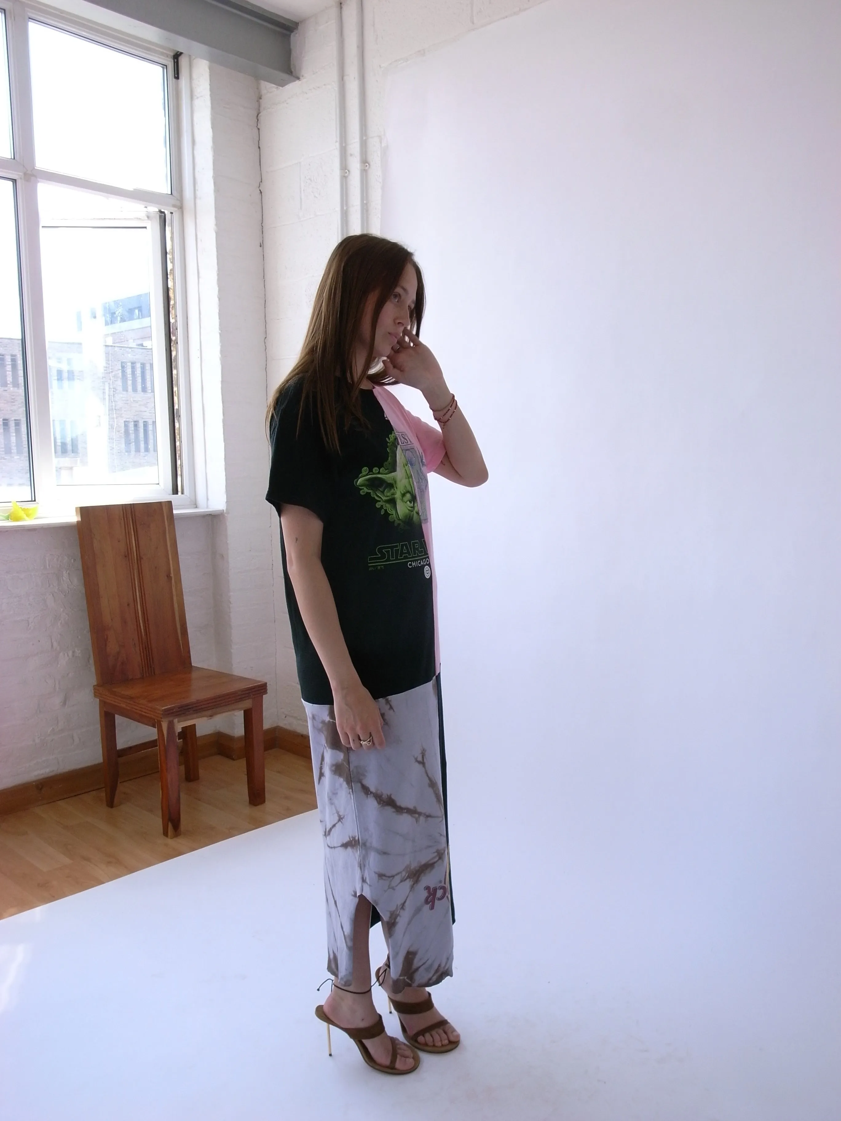 The Reconstituted Short-Sleeve T-Shirt Dress — Extra Small