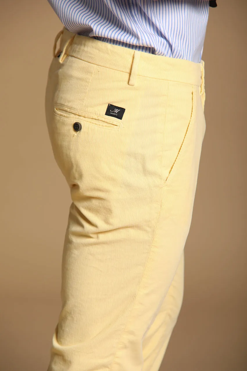 Torino men's chino pants tailored in light velvet slim fit