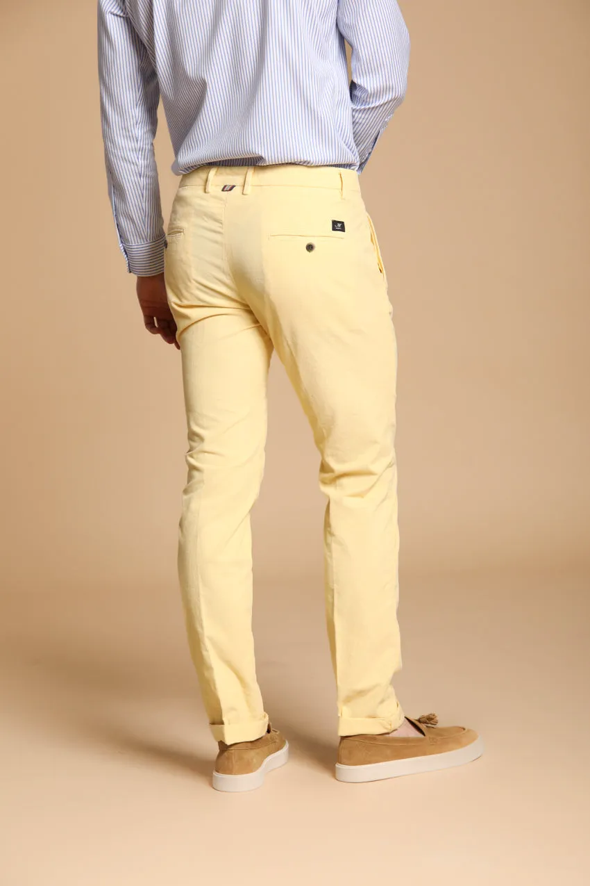 Torino men's chino pants tailored in light velvet slim fit