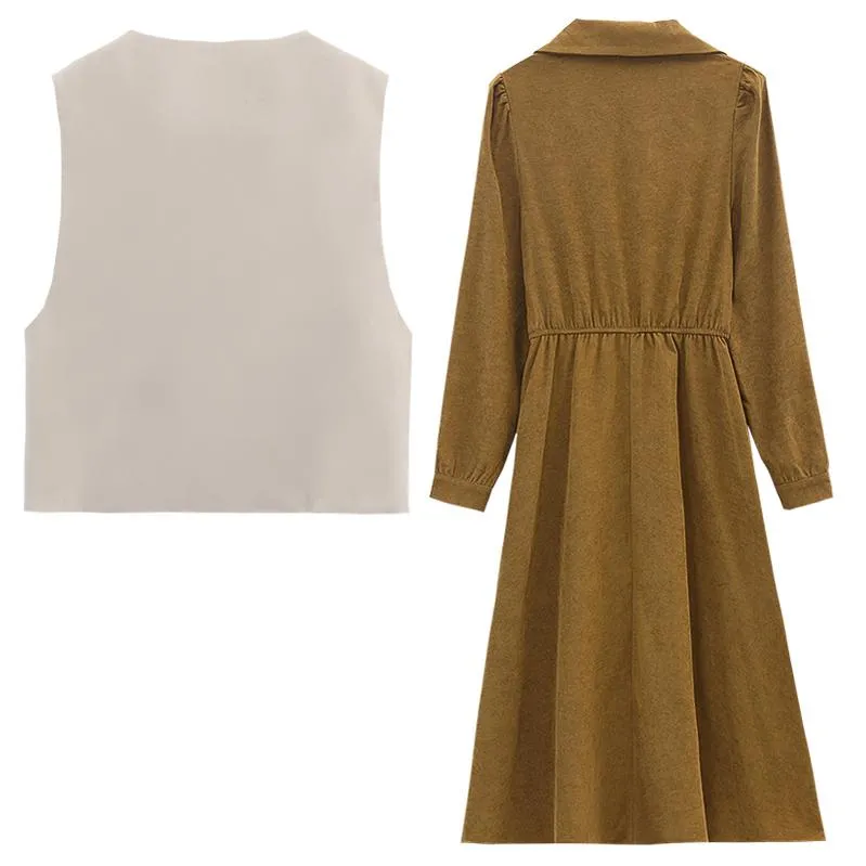Trendy Button-up Dress in Cotton Poplin for Women