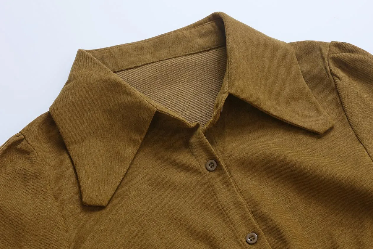 Trendy Button-up Dress in Cotton Poplin for Women