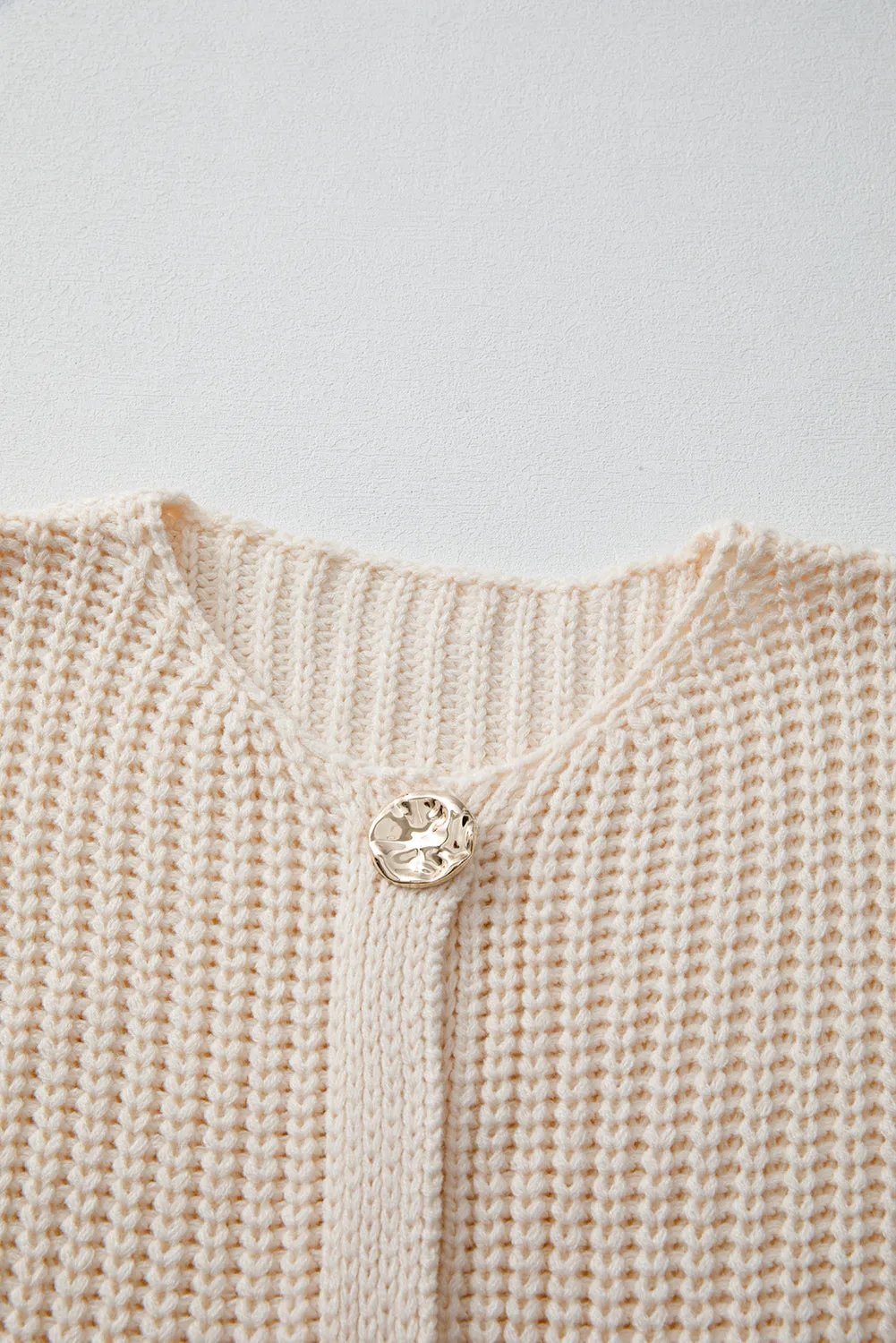 Truly Charming White Button Sweater Vest