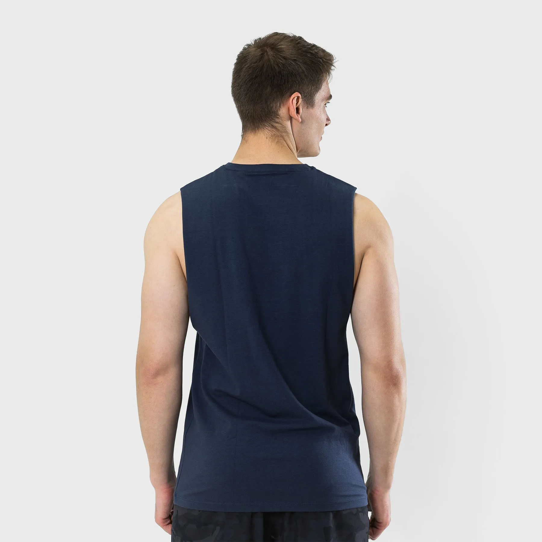 TWL - MEN'S EVERYDAY MUSCLE TANK - MIDNIGHT NAVY/WHITE