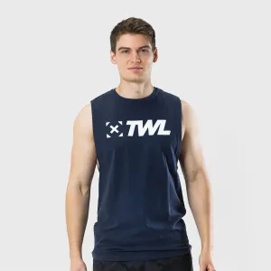 TWL - MEN'S EVERYDAY MUSCLE TANK - MIDNIGHT NAVY/WHITE
