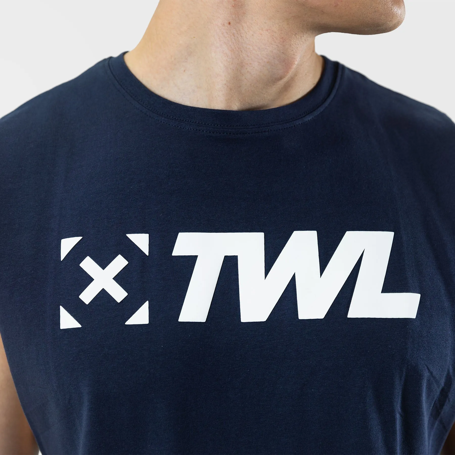 TWL - MEN'S EVERYDAY MUSCLE TANK - MIDNIGHT NAVY/WHITE