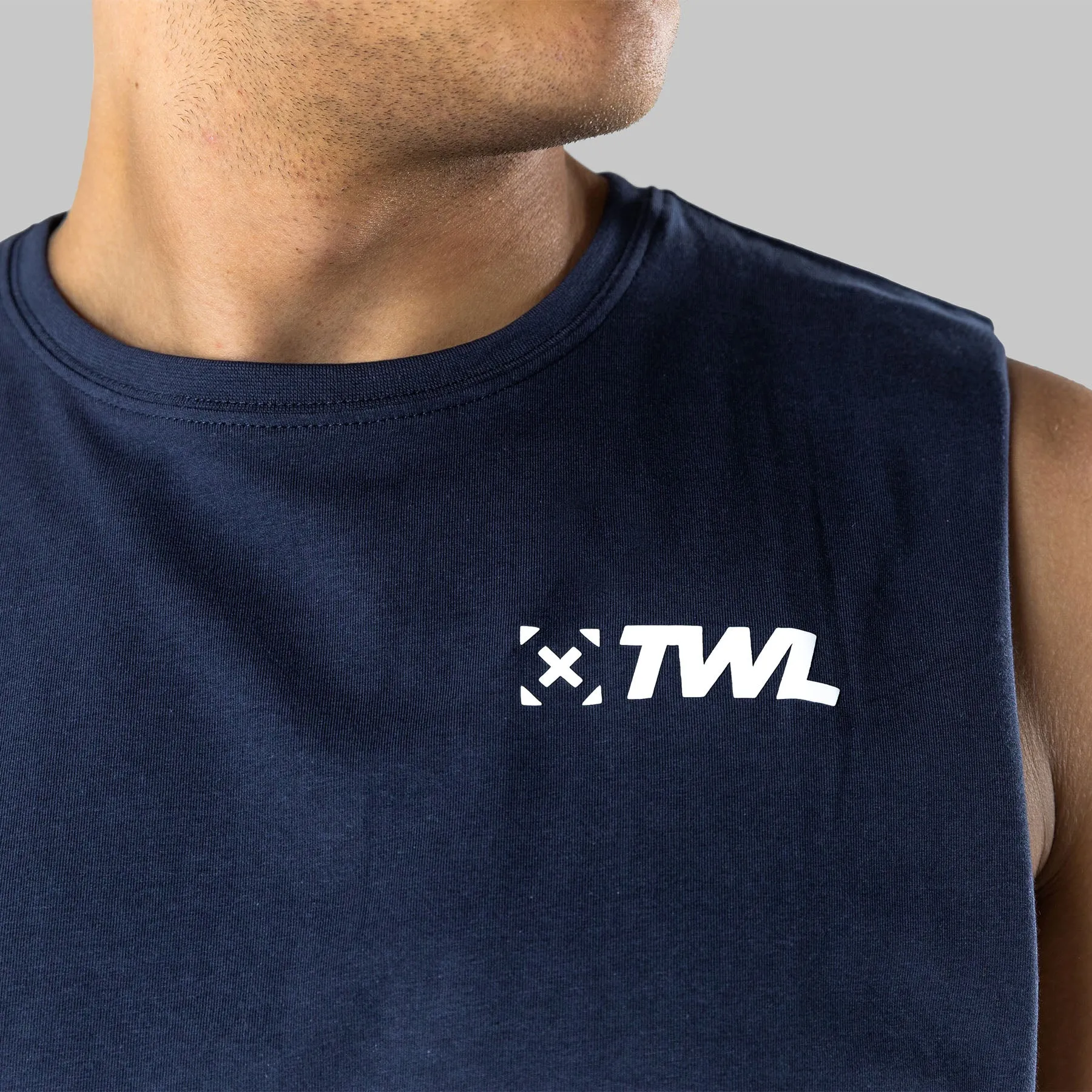 TWL - MEN'S EVERYDAY MUSCLE TANK SL - MIDNIGHT NAVY/WHITE