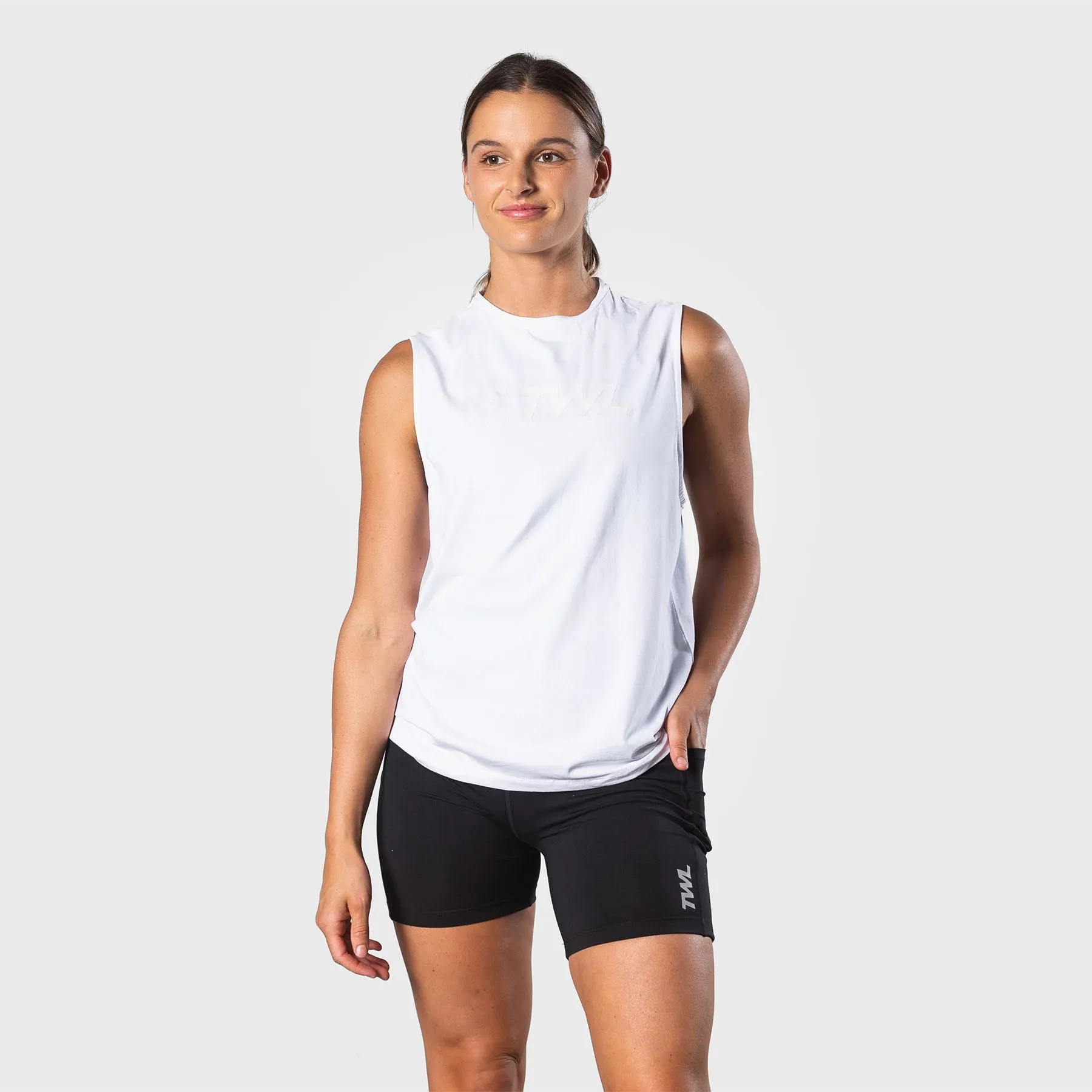 TWL - WOMEN'S EVERYDAY MUSCLE TANK - WHITE