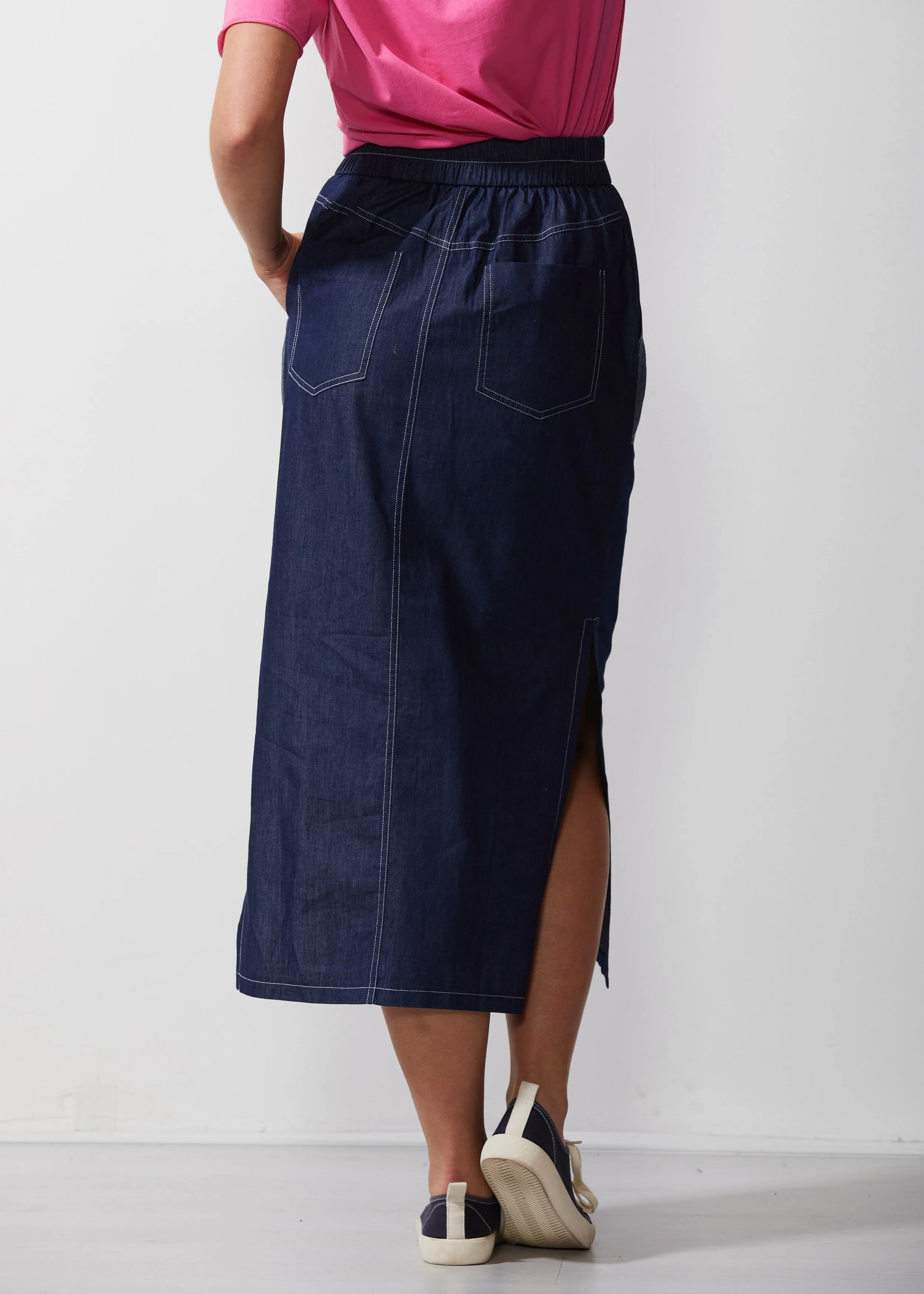Two Tone Denim Skirt