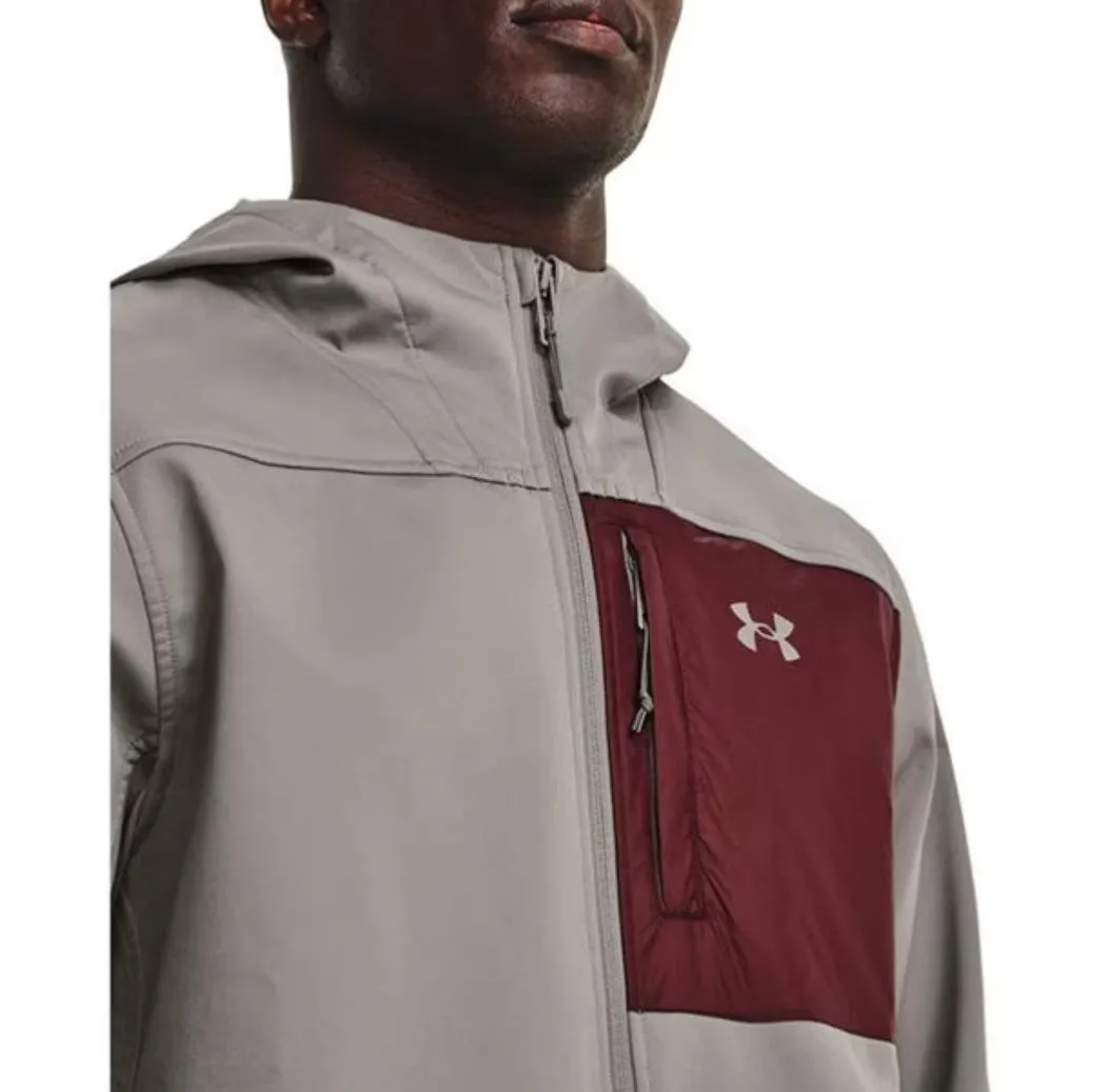 UNDER ARMOUR SOFT SHELL STORM WINDBREAKER JACKET - GREY
