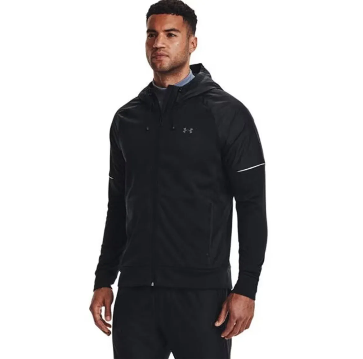 UNDER ARMOUR STORM ZIP UP HOODIE - BLACK
