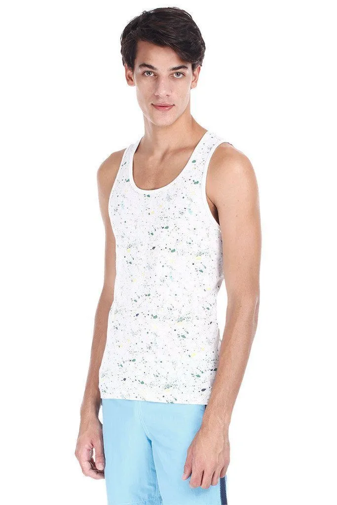 Wave Print Soft Heather Tank
